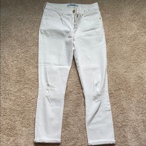 Express Distressed Crop Jeans